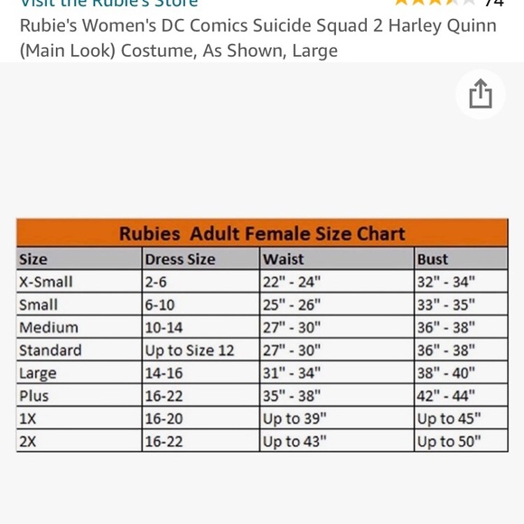 Harley Quinn suicide squad costume! Size Large. NEVER BEEN WORN. - Picture 6 of 7